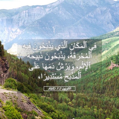 Picture 05 - اَللَّاوِيِّينَ 7:2 AVD - فِي ٱلْمَكَانِ ٱلَّذِي - Bible Verse Picture