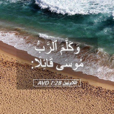Picture 05 - اَللَّاوِيِّينَ 7:28 AVD - وَكَلَّمَ ٱلرَّبُّ مُوسَى - Bible Verse Picture