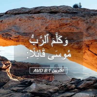 Picture 05 - اَللَّاوِيِّينَ 8:1 AVD - وَكَلَّمَ ٱلرَّبُّ مُوسَى - Bible Verse Picture