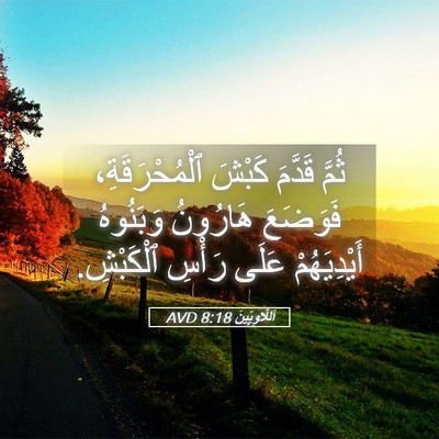 Picture 05 - اَللَّاوِيِّينَ 8:18 AVD - ثُمَّ قَدَّمَ كَبْشَ - Bible Verse Picture
