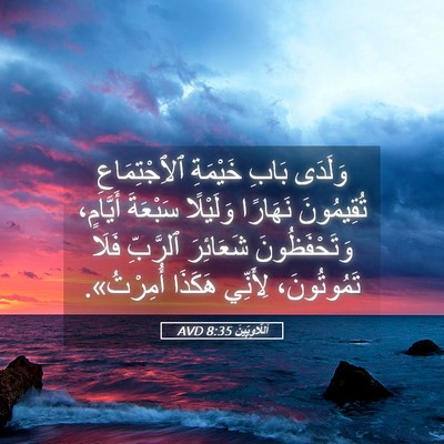 Picture 05 - اَللَّاوِيِّينَ 8:35 AVD - وَلَدَى بَابِ خَيْمَةِ - Bible Verse Picture