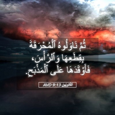 Picture 05 - اَللَّاوِيِّينَ 9:13 AVD - ثُمَّ نَاوَلُوهُ - Bible Verse Picture