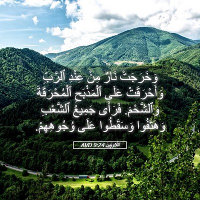 Picture 05 - اَللَّاوِيِّينَ 9:24 AVD - وَخَرَجَتْ نَارٌ مِنْ - Bible Verse Picture