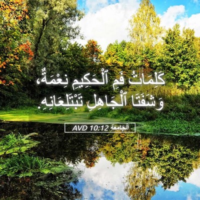 Picture 05 - اَلْجَامِعَةِ 10:12 AVD - كَلِمَاتُ فَمِ ٱلْحَكِيمِ - Bible Verse Picture
