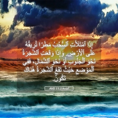 Picture 05 - اَلْجَامِعَةِ 11:3 AVD - إِذَا ٱمْتَلَأَتِ - Bible Verse Picture