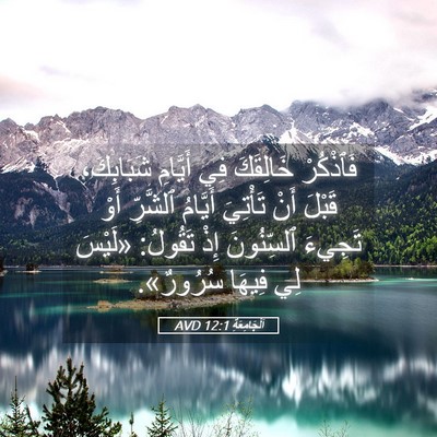 Picture 05 - اَلْجَامِعَةِ 12:1 AVD - فَٱذْكُرْ خَالِقَكَ فِي - Bible Verse Picture