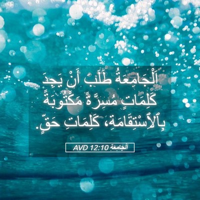 Picture 05 - اَلْجَامِعَةِ 12:10 AVD - اَلْجَامِعَةُ طَلَبَ أَنْ - Bible Verse Picture