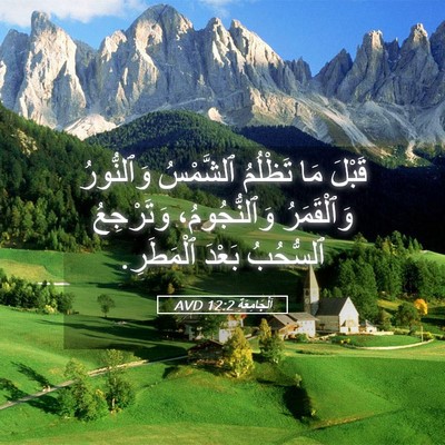 Picture 05 - اَلْجَامِعَةِ 12:2 AVD - قَبْلَ مَا تَظْلُمُ - Bible Verse Picture