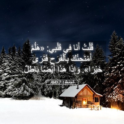 Picture 05 - اَلْجَامِعَةِ 2:1 AVD - قُلْتُ أَنَا فِي قَلْبِي: - Bible Verse Picture