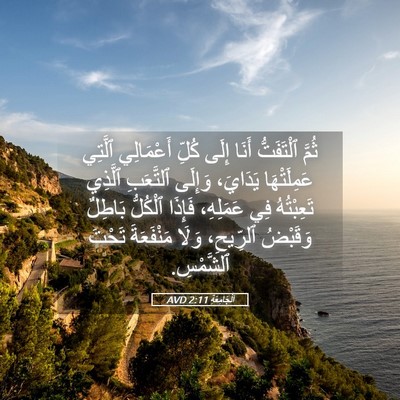 Picture 05 - اَلْجَامِعَةِ 2:11 AVD - ثُمَّ ٱلْتَفَتُّ أَنَا - Bible Verse Picture