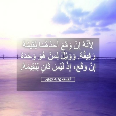 Picture 05 - اَلْجَامِعَةِ 4:10 AVD - لِأَنَّهُ إِنْ وَقَعَ - Bible Verse Picture
