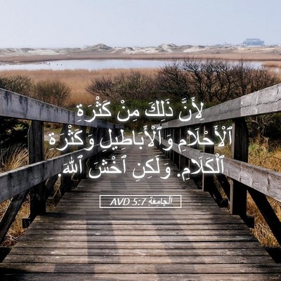 Picture 05 - اَلْجَامِعَةِ 5:7 AVD - لِأَنَّ ذَلِكَ مِنْ - Bible Verse Picture