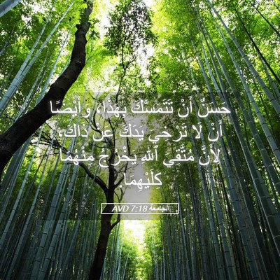 Picture 05 - اَلْجَامِعَةِ 7:18 AVD - حَسَنٌ أَنْ تَتَمَسَّكَ - Bible Verse Picture