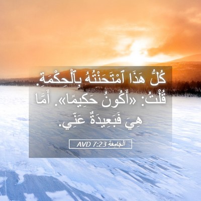 Picture 05 - اَلْجَامِعَةِ 7:23 AVD - كُلُّ هَذَا ٱمْتَحَنْتُهُ - Bible Verse Picture