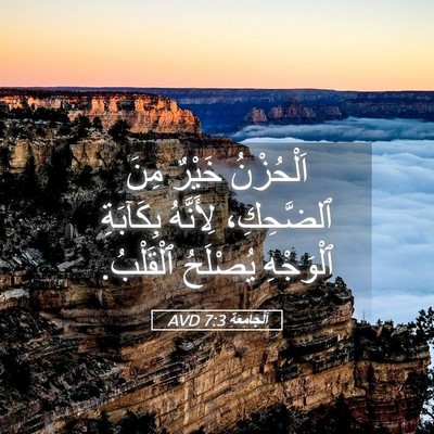 Picture 05 - اَلْجَامِعَةِ 7:3 AVD - اَلْحُزْنُ خَيْرٌ مِنَ - Bible Verse Picture