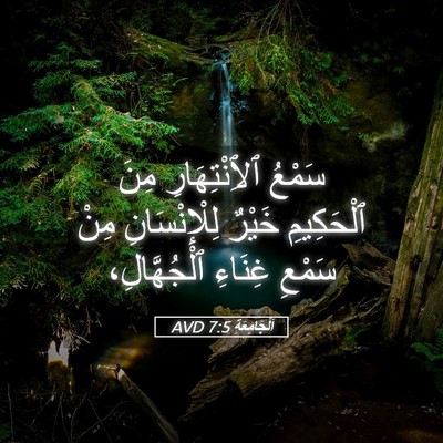 Picture 05 - اَلْجَامِعَةِ 7:5 AVD - سَمْعُ ٱلِٱنْتِهَارِ مِنَ - Bible Verse Picture