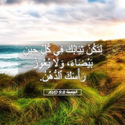 Picture 05 - اَلْجَامِعَةِ 9:8 AVD - لِتَكُنْ ثِيَابُكَ فِي - Bible Verse Picture