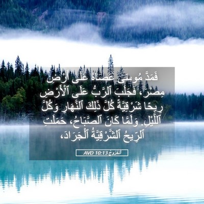Picture 05 - اَلْخُرُوجُ 10:13 AVD - فَمَدَّ مُوسَى عَصَاهُ - Bible Verse Picture
