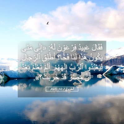 Picture 05 - اَلْخُرُوجُ 10:7 AVD - فَقَالَ عَبِيدُ - Bible Verse Picture