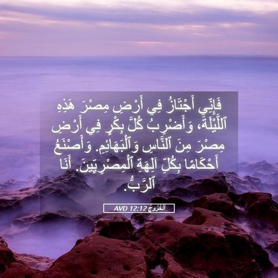 Picture 05 - اَلْخُرُوجُ 12:12 AVD - فَإِنِّي أَجْتَازُ فِي - Bible Verse Picture