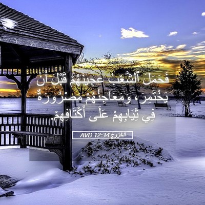 Picture 05 - اَلْخُرُوجُ 12:34 AVD - فَحَمَلَ ٱلشَّعْبُ - Bible Verse Picture