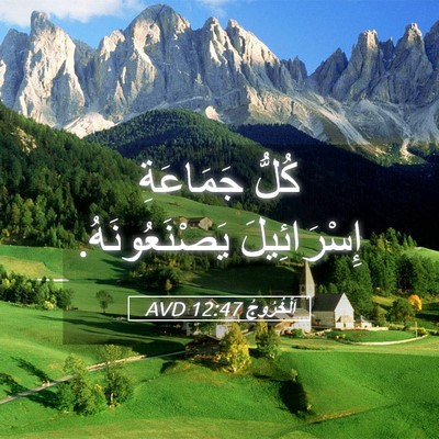 Picture 05 - اَلْخُرُوجُ 12:47 AVD - كُلُّ جَمَاعَةِ - Bible Verse Picture