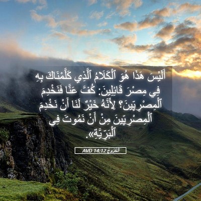 Picture 05 - اَلْخُرُوجُ 14:12 AVD - أَلَيْسَ هَذَا هُوَ - Bible Verse Picture