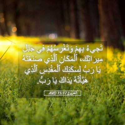 Picture 05 - اَلْخُرُوجُ 15:17 AVD - تَجِيءُ بِهِمْ - Bible Verse Picture