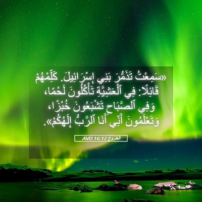 Picture 05 - اَلْخُرُوجُ 16:12 AVD - «سَمِعْتُ تَذَمُّرَ بَنِي - Bible Verse Picture