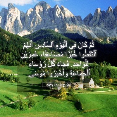 Picture 05 - اَلْخُرُوجُ 16:22 AVD - ثُمَّ كَانَ فِي ٱلْيَوْمِ - Bible Verse Picture