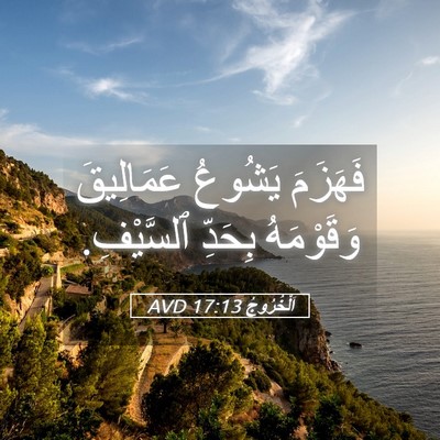 Picture 05 - اَلْخُرُوجُ 17:13 AVD - فَهَزَمَ يَشُوعُ - Bible Verse Picture