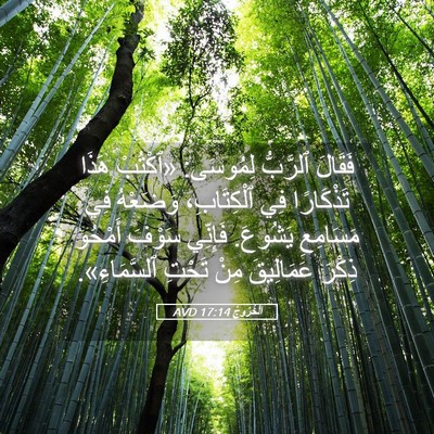 Picture 05 - اَلْخُرُوجُ 17:14 AVD - فَقَالَ ٱلرَّبُّ لِمُوسَى: - Bible Verse Picture