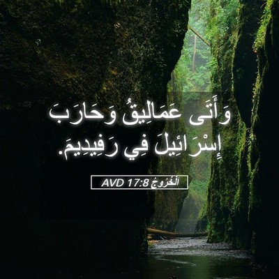 Picture 05 - اَلْخُرُوجُ 17:8 AVD - وَأَتَى عَمَالِيقُ - Bible Verse Picture