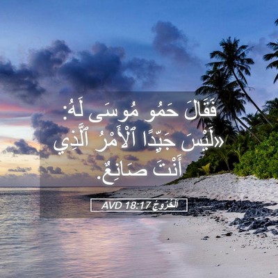 Picture 05 - اَلْخُرُوجُ 18:17 AVD - فَقَالَ حَمُو مُوسَى لَهُ: - Bible Verse Picture