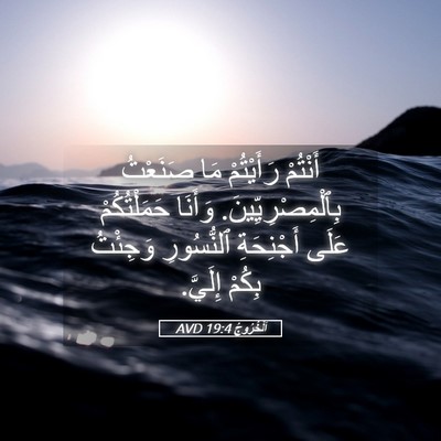 Picture 05 - اَلْخُرُوجُ 19:4 AVD - أَنْتُمْ رَأَيْتُمْ مَا - Bible Verse Picture