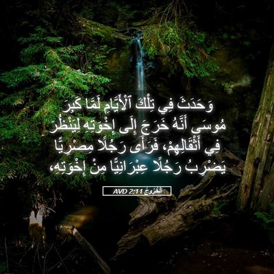 Picture 05 - اَلْخُرُوجُ 2:11 AVD - وَحَدَثَ فِي تِلْكَ - Bible Verse Picture