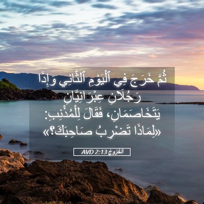 Picture 05 - اَلْخُرُوجُ 2:13 AVD - ثُمَّ خَرَجَ فِي ٱلْيَوْمِ - Bible Verse Picture