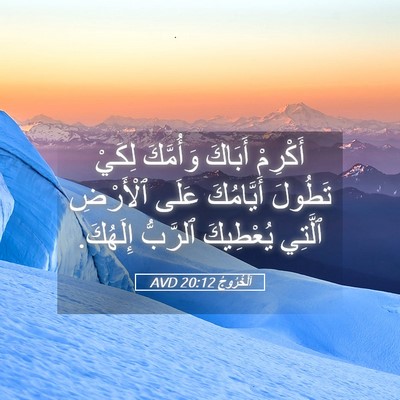 Picture 05 - اَلْخُرُوجُ 20:12 AVD - أَكْرِمْ أَبَاكَ - Bible Verse Picture