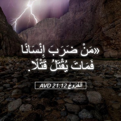 Picture 05 - اَلْخُرُوجُ 21:12 AVD - «مَنْ ضَرَبَ إِنْسَانًا - Bible Verse Picture