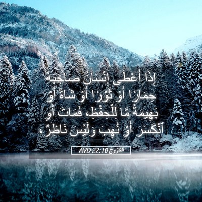 Picture 05 - اَلْخُرُوجُ 22:10 AVD - إِذَا أَعْطَى إِنْسَانٌ - Bible Verse Picture