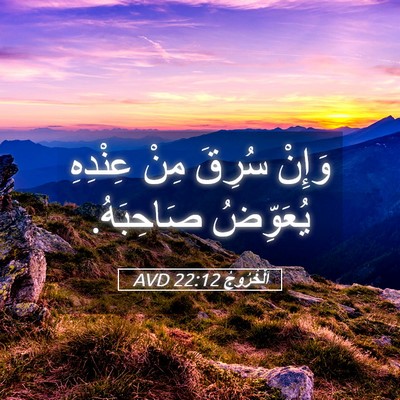 Picture 05 - اَلْخُرُوجُ 22:12 AVD - وَإِنْ سُرِقَ مِنْ - Bible Verse Picture