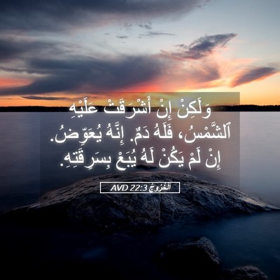 Picture 05 - اَلْخُرُوجُ 22:3 AVD - وَلَكِنْ إِنْ أَشْرَقَتْ - Bible Verse Picture