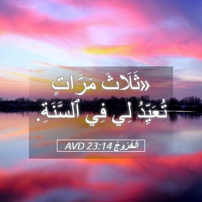 Picture 05 - اَلْخُرُوجُ 23:14 AVD - «ثَلَاثَ مَرَّاتٍ - Bible Verse Picture