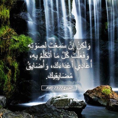 Picture 05 - اَلْخُرُوجُ 23:22 AVD - وَلَكِنْ إِنْ سَمِعْتَ - Bible Verse Picture
