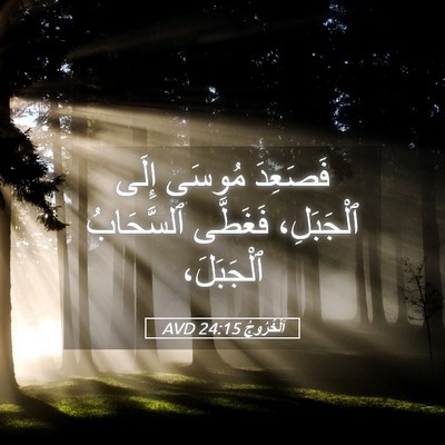 Picture 05 - اَلْخُرُوجُ 24:15 AVD - فَصَعِدَ مُوسَى إِلَى - Bible Verse Picture