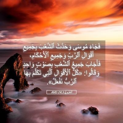 Picture 05 - اَلْخُرُوجُ 24:3 AVD - فَجَاءَ مُوسَى وَحَدَّثَ - Bible Verse Picture