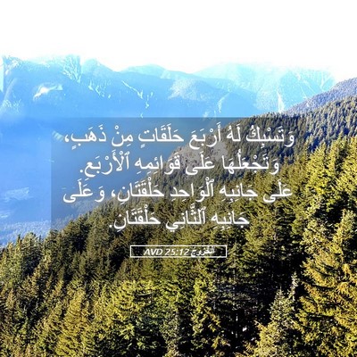 Picture 05 - اَلْخُرُوجُ 25:12 AVD - وَتَسْبِكُ لَهُ أَرْبَعَ - Bible Verse Picture