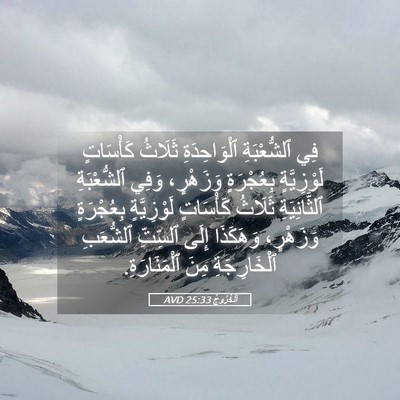 Picture 05 - اَلْخُرُوجُ 25:33 AVD - فِي ٱلشُّعْبَةِ - Bible Verse Picture