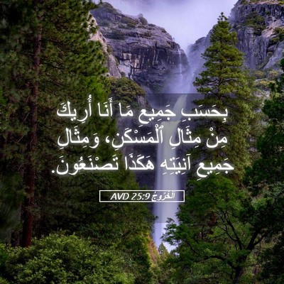 Picture 05 - اَلْخُرُوجُ 25:9 AVD - بِحَسَبِ جَمِيعِ مَا أَنَا - Bible Verse Picture