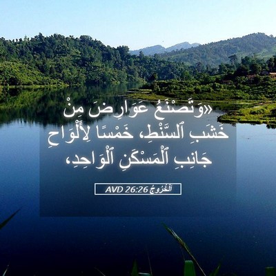 Picture 05 - اَلْخُرُوجُ 26:26 AVD - «وَتَصْنَعُ عَوَارِضَ - Bible Verse Picture